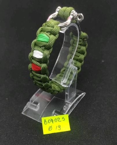 Bracciale paracord 550 verde - bracciale,