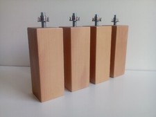 4x PIEDI PIEDINI GAMBE LEGNO