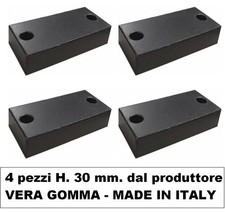 set 4 PEZZI TAMPONI H 30 mm gomma per PONTI SOLLEVATORI supporti AUTO ELETTRICHE