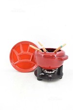 Set Fonduta Completa Con 6 Piatti Rossi