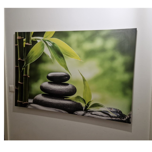 Quadro canvas pietre bambù - quadro,