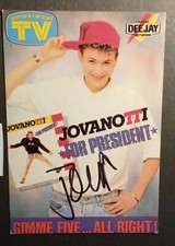 AU0054 Autografi: Jovanotti su cartolina