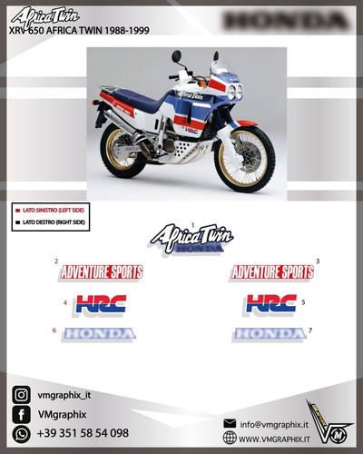 Adesivi xrv 650 africa twin - adesivi,