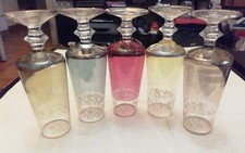Servizio di 5 Bicchieri Vintage Filo Oro Vintage