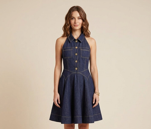 Abito donna denim scollo - abito,