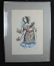 LITOGRAFIA ORIGINALE FIRMATA,  NUMERATA G.DE CHIRICO ''MANICHINI'',XX SECOLO.