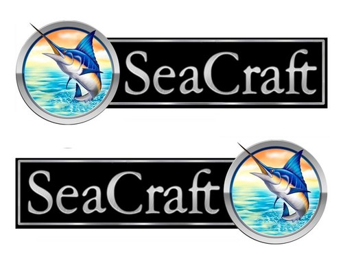 Due adesivi seacraft boat - due,