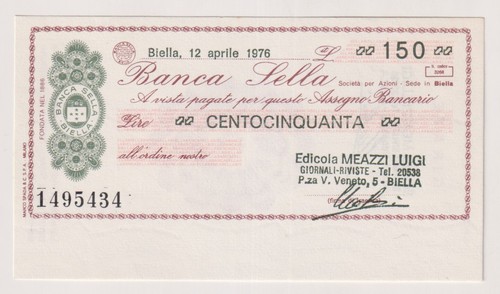 Miniassegni banca sella - miniassegni,