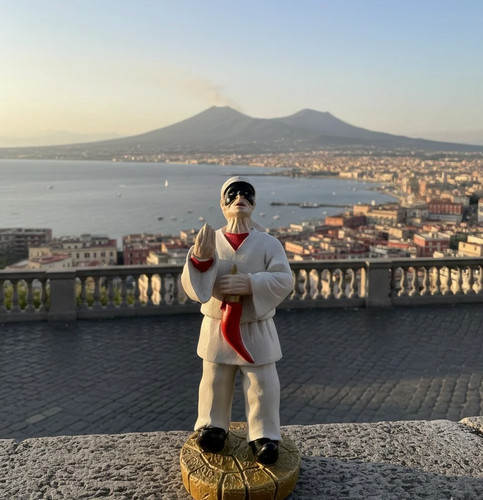 Statua pulcinella resina - statua,