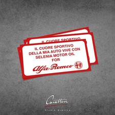 ADESIVO CUORE SPORTIVO celebrativo ALFA ROMEO - SELENIA MOTOR OIL