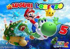 CIALDA per torta SUPER MARIO BROS ostia compleanno NOME a scelta