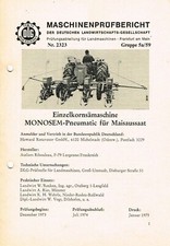 Howard Monosem - Seminatrice pneumatica per cereali singoli, orig. Rapporto DLG 1975