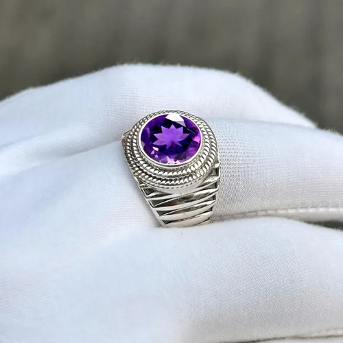 Designer amethyst ring 925 - amethyst,