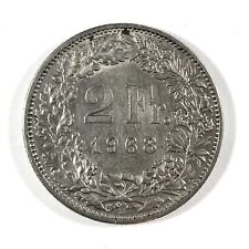 Moneta 2 Franchi Svizzeri 1968 Helvetia - 2 Swiss Franc Coin Ottimo stato