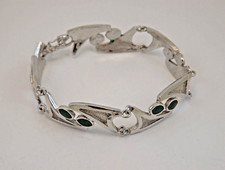 BRACCIALE VINTAGE ANNI '80 ARGENTO 925 E SMALTO  SILVER AND ENAMEL BRACELET