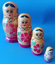 Matrioska 4 bambole originale URSS Unione Sovietica in legno CCCP