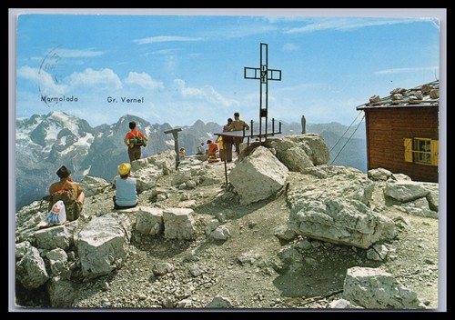 Cartolina dolomiti sella - cartolina,