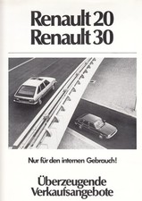 RENAULT 20 30 R20 R30 R16 depliant interno brochure cartella 44