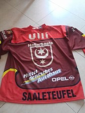 Maglia Hockey  Saale Teufel Halle Esc Eishockey Xl CCM Ulli  Ewald Signed...