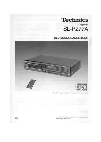 Technics p277a lettore - technics, sl-p277a