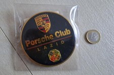 GRANDE TARGA MEDAGLIA LOGO PORSCHE CLUB LAZIO CON STAFFETTE NEW METALLO