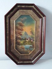 Quadro antico dipinto olio Su