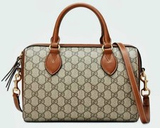 bauletto Gucci modello Boston,  mai usata in pelle e canvas. Condizioni eccellen