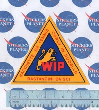 ADESIVO VINTAGE STICKER AUTOCOLLANT AUFKLEBER WIP BASTONCINI DA SCI RACCHETTE