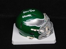 Mini casco Vince Papale firmato Philadelphia Eagles Throwback Invincible JSA COA