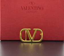 Ricambio fibbia logo V Valentino Garavani - per cintura 20mm - finitura spazzolata