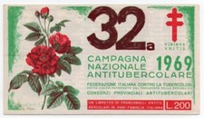 LIBRETTO 32a CAMPAGNA ANTITUBERCOLARE 1969 COMPLETO CON N.10 ERINNOFILI