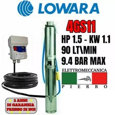 POMPA SOMMERSA LOWARA 4GS11M 4GS11 HP1.5 90LT/MIN 9.4BAR V230 V400 VEDI MODELLO