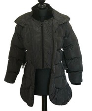 Giaccone Nero Piumino sintetico Bambina 11-12 Anni Come Nuovo Elegante Cappuccio