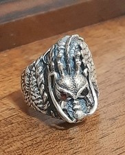ANELLO ARGENTO 925 UOMO Rubini Ametista drago Ring Sterling $