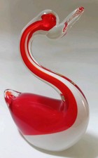Vintage ☆ Cigno In Vetro Di Murano Cm 22 SPEDIZIONE GRATUITA.
