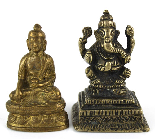 Ganesha buddah coppia statuine - ganesha,