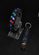Bracciale + portachiavi in Paracord Italia TBL Su Misura  - polizia - Italia 