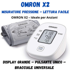 OMRON X2 Pressione Arteriosa  Sfigmomanometro Digitale Automatico Bracciale