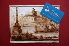 Disegno Originale Acquerello Neoclassico Primo '800 Firmato Ottima Qualità
