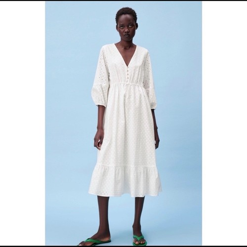 Maxi abito zara bianco con - abito,