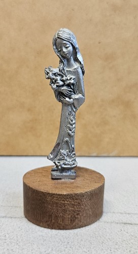 Vintage peltro girl flowers - girl,