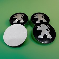 4 Coprimozzo Adesivi Peugeot Da 56mm Cerchi In Lega Tappo Auto