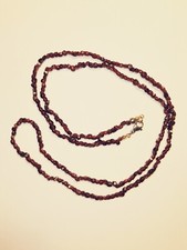 Collana Granato taglio rosa - Boho