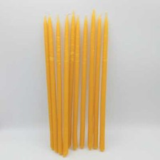 Candela con cera d'api 9mm alta 35cm 26/30 grammi circa pacco candele cera d'api