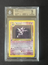 Haunter holo 1 ed carta Pokemon fossil prima edizione 6/62 Bgs 9 Strong