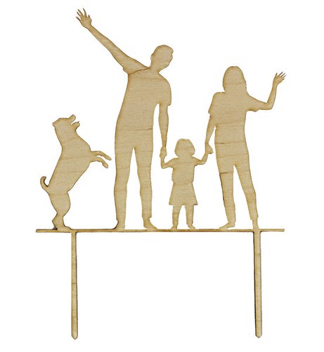 Caketopper famiglia - caketopper,