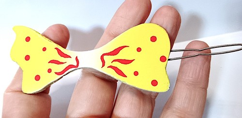 Fiocco giallo pois rossi - fiocco,