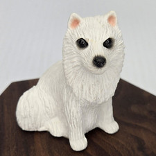 Statuina cane bianco vintage