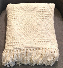 Ivory Throw Blanket Crochet