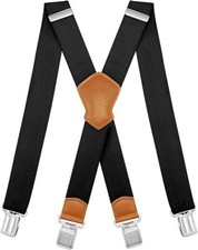 Dresime Bretelle da Uomo per pantaloni con 4 clip forti 4 cm di larghezza per...